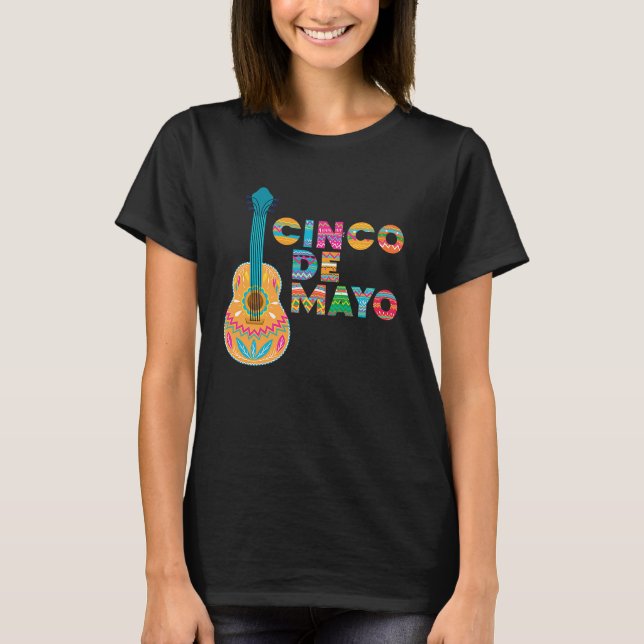 Camiseta Cinco De Mayo Burritos  Mexico Tacos and Avocado   (Anverso)