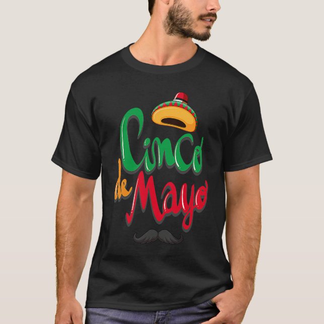Camiseta Cinco De Mayo Burritos  Mexico Tacos and Avocado   (Anverso)