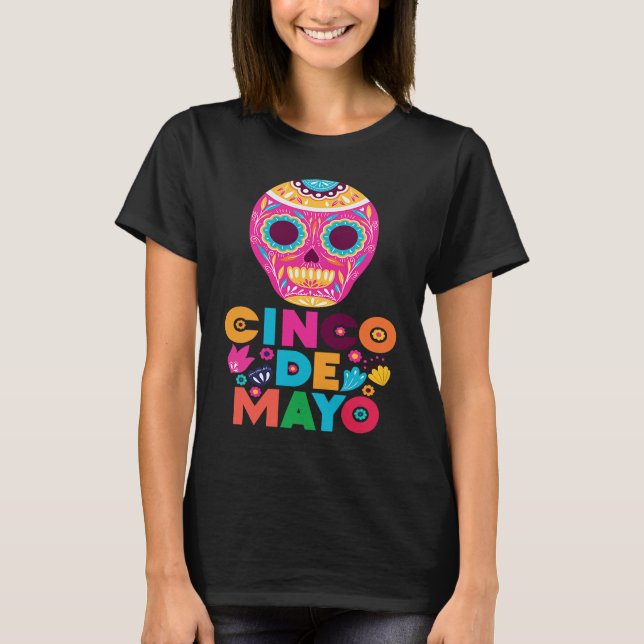 Camiseta Cinco De Mayo Burritos  Mexico Tacos and Avocado   (Anverso)