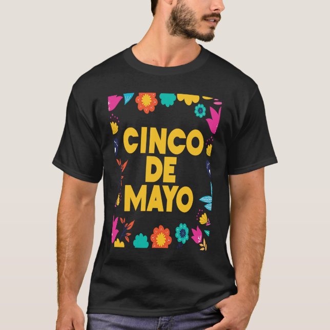 Camiseta Cinco De Mayo Burritos  Mexico Tacos and Avocado   (Anverso)