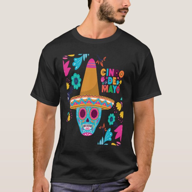 Camiseta Cinco De Mayo Burritos  Mexico Tacos and Avocado   (Anverso)