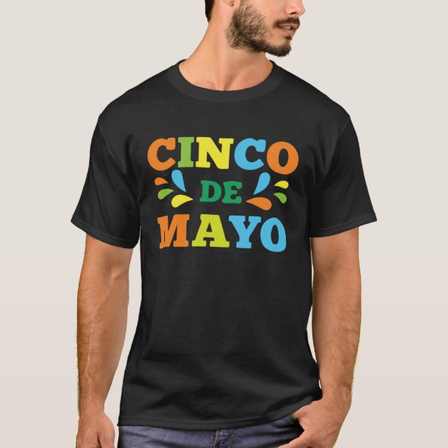 Camiseta Cinco De Mayo Burritos  Mexico Tacos and Avocado   (Anverso)