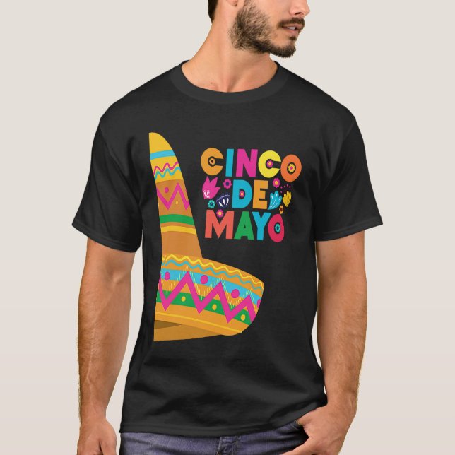 Camiseta Cinco De Mayo Burritos  Mexico Tacos and Avocado   (Anverso)