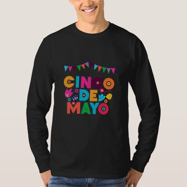Camiseta Cinco De Mayo Burritos  Mexico Tacos and Avocado   (Anverso)