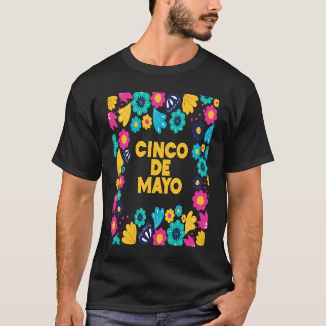 Camiseta Cinco De Mayo Burritos  Mexico Tacos and Avocado   (Anverso)