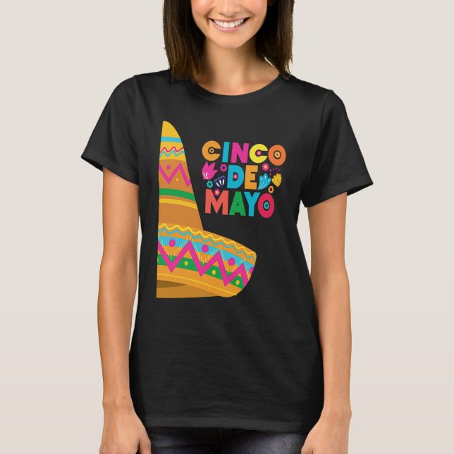 Camiseta Cinco De Mayo Burritos  Mexico Tacos and Avocado   (Anverso)