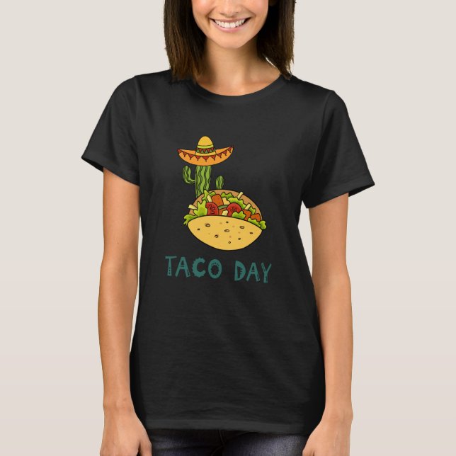 Camiseta Cinco De Mayo Burritos Mexico Tacos and Avocado  1 (Anverso)