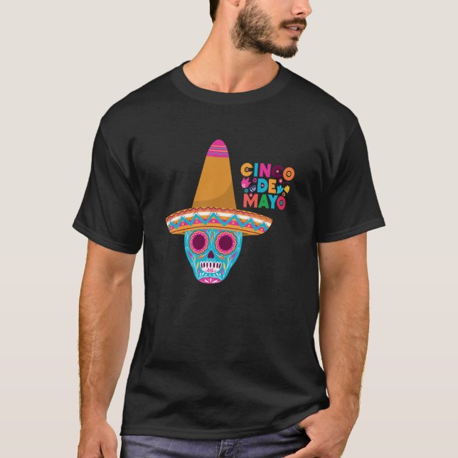 Camiseta Cinco De Mayo Burritos Mexico Tacos and Avocado  1 (Anverso)