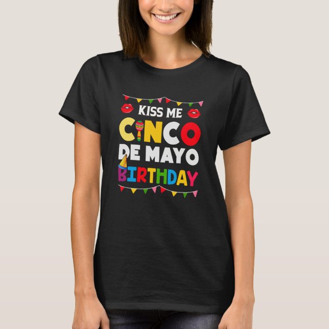 Camiseta Cinco De Mayo Burritos Mexico Tacos and Avocado  1 (Anverso)