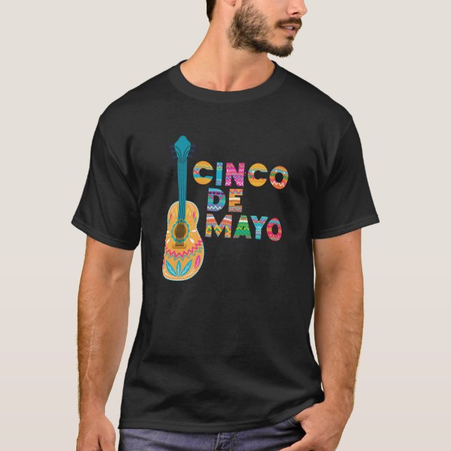 Camiseta Cinco De Mayo Burritos Mexico Tacos and Avocado  3 (Anverso)