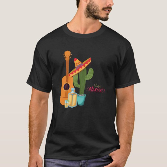 Camiseta Cinco De Mayo Burritos Mexico Tacos and Avocado  4 (Anverso)