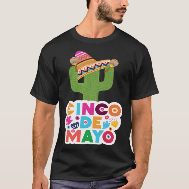 Camiseta Cinco De Mayo Burritos Mexico Tacos and Avocado 53 (Anverso)