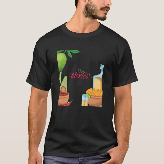 Camiseta Cinco De Mayo Burritos Mexico Tacos and Avocado  6 (Anverso)
