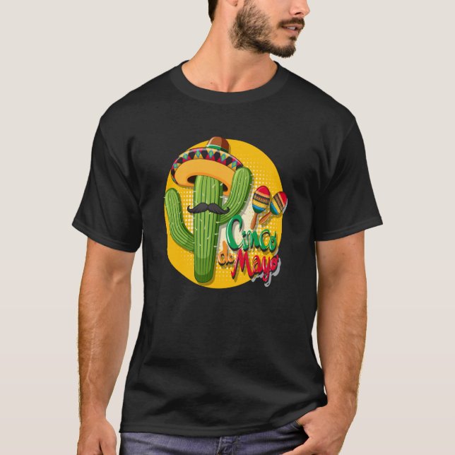 Camiseta Cinco De Mayo Burritos Mexico Tacos and Avocado  6 (Anverso)