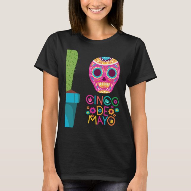 Camiseta Cinco De Mayo Burritos Mexico Tacos and Avocado 68 (Anverso)