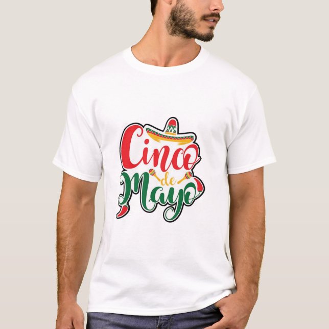 Camiseta Cinco de mayo cactus (Anverso)