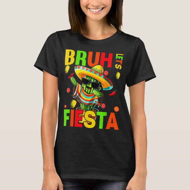 Camiseta Cinco de mayo cactus mexicano divertido vamos a fi (Anverso)