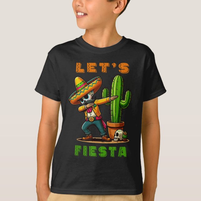 Camiseta Cinco De Mayo Cactus Mexicano Poncho Sombrero Gorr (Anverso)