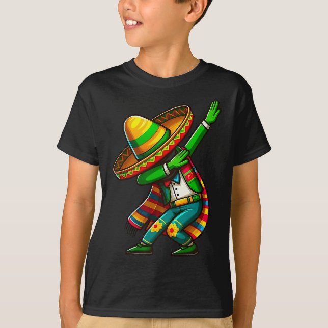 Camiseta Cinco De Mayo Cactus Mexicano Poncho Sombrero Gorr (Anverso)