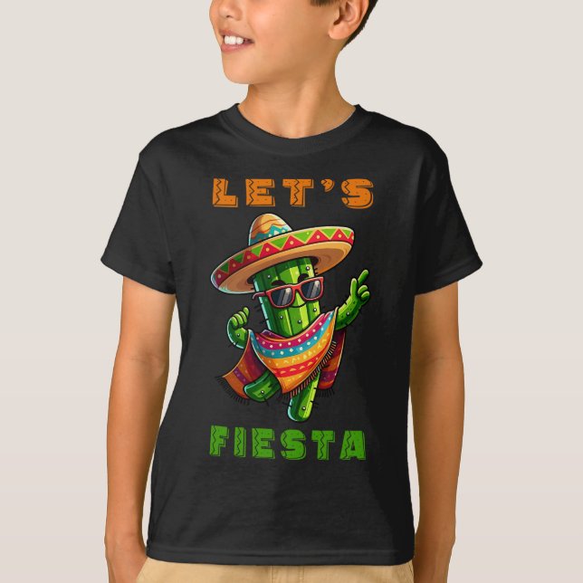 Camiseta Cinco De Mayo Cactus Mexicano Poncho Sombrero Gorr (Anverso)