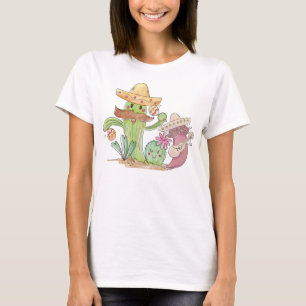 Camiseta Cinco de Mayo cantando cactus y pimienta mariachis
