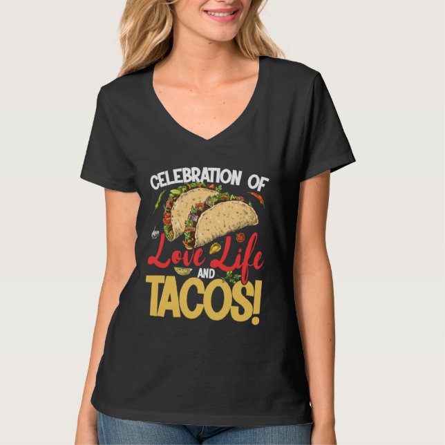 Camiseta Cinco De Mayo Celebration Of Love Life And Tacos 5 (Anverso)