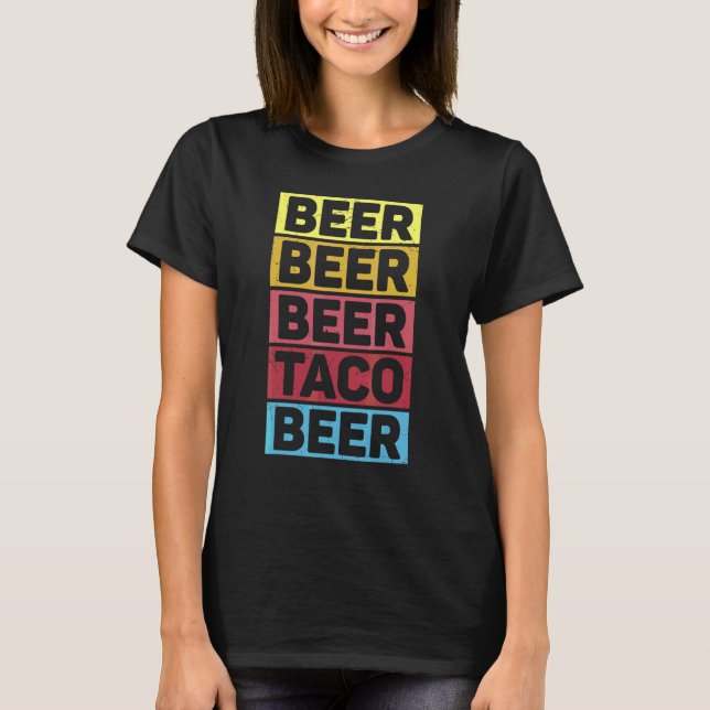 Camiseta Cinco De Mayo Cerveza Taco Cerveza Fiesta Mexicana (Anverso)