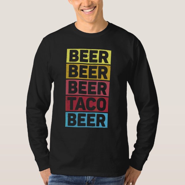 Camiseta Cinco De Mayo Cerveza Taco Cerveza Fiesta Mexicana (Anverso)