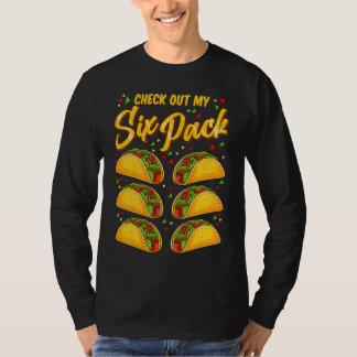 Camiseta Cinco De Mayo Check Out My Six Pack Tacos
