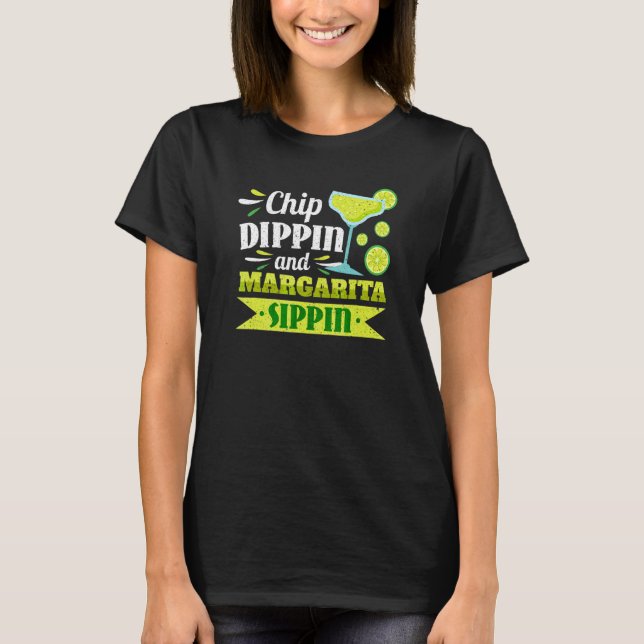 Camiseta Cinco De Mayo Chip Dippin Margarita Sippin México (Anverso)