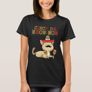 Camiseta Cinco De Mayo Cinco De Meow Wow Niños Gatos
