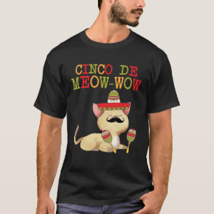 Camiseta Cinco De Mayo Cinco De Meow Wow Niños Gatos