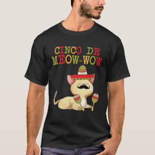 Camiseta Cinco De Mayo Cinco De Meow Wow Tees Gatos Niños