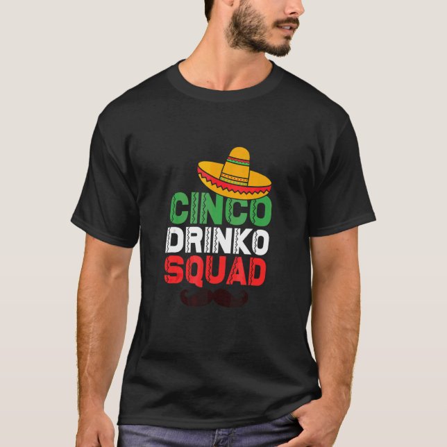 Camiseta Cinco De Mayo Cinco Peleas De Drinko Fiesta Mexica (Anverso)