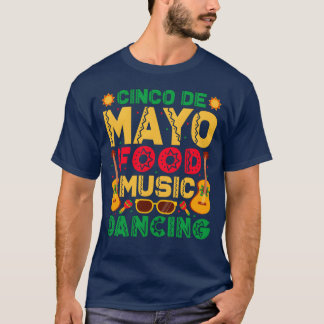 Camiseta Cinco De Mayo Comida Música Baile Divertido Niño M