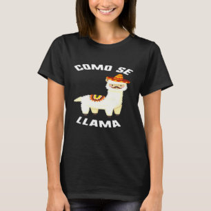 Camiseta Cinco De Mayo Como Se Llama Llama Sombrero Mustach