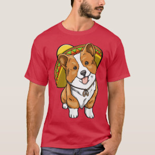 Camiseta Cinco De Mayo Corgi Divertidas Mujeres Perro Amar