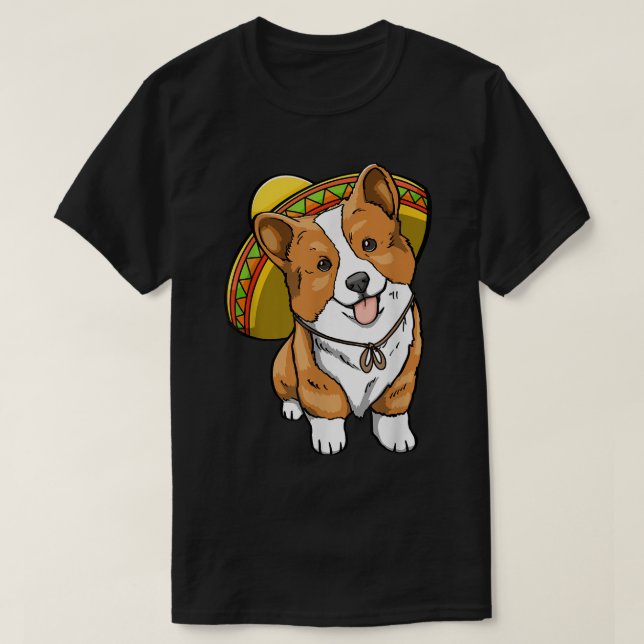 Camiseta Cinco De Mayo Corgi Funny Women Dog Love Mexican D (Diseño del anverso)