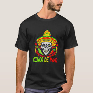 Camiseta Cinco De Mayo Cruz Mexicana Gafas de Sol Musta de 