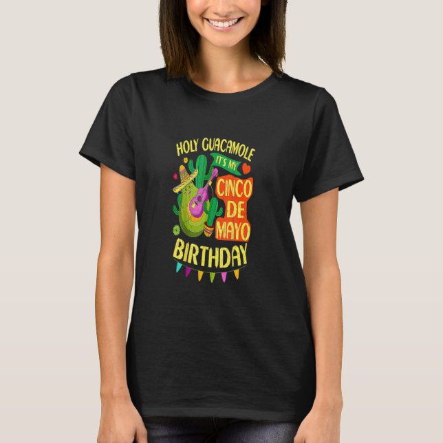 Camiseta Cinco De Mayo Cumpleaños Santo Guacamole (Anverso)