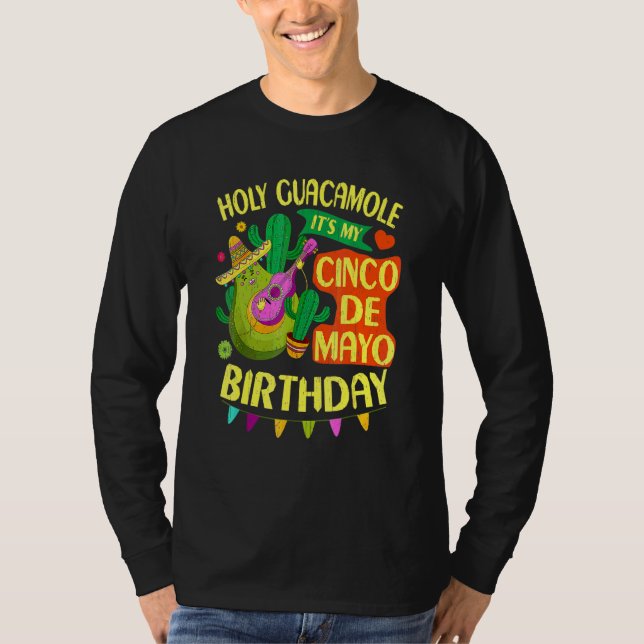 Camiseta Cinco De Mayo Cumpleaños Santo Guacamole (Anverso)