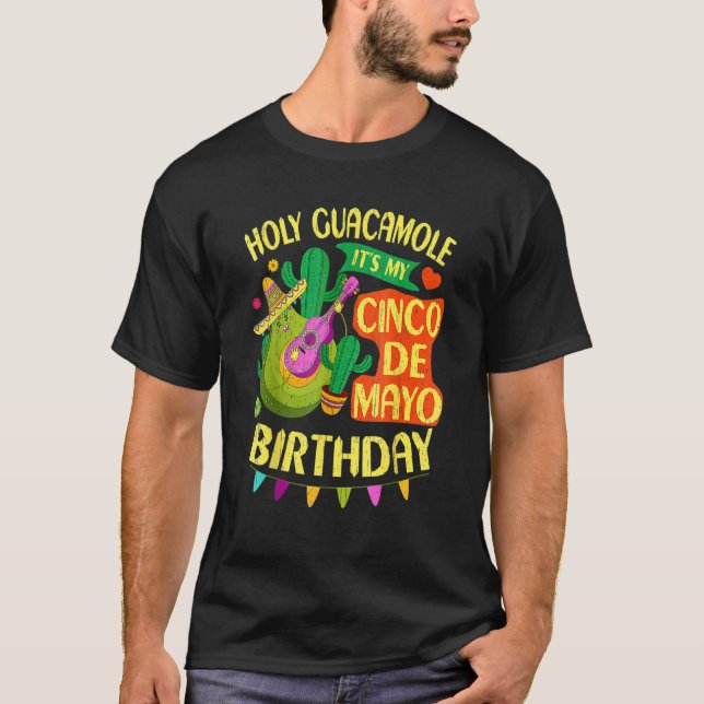 Camiseta Cinco De Mayo Cumpleaños Santo Guacamole (Anverso)