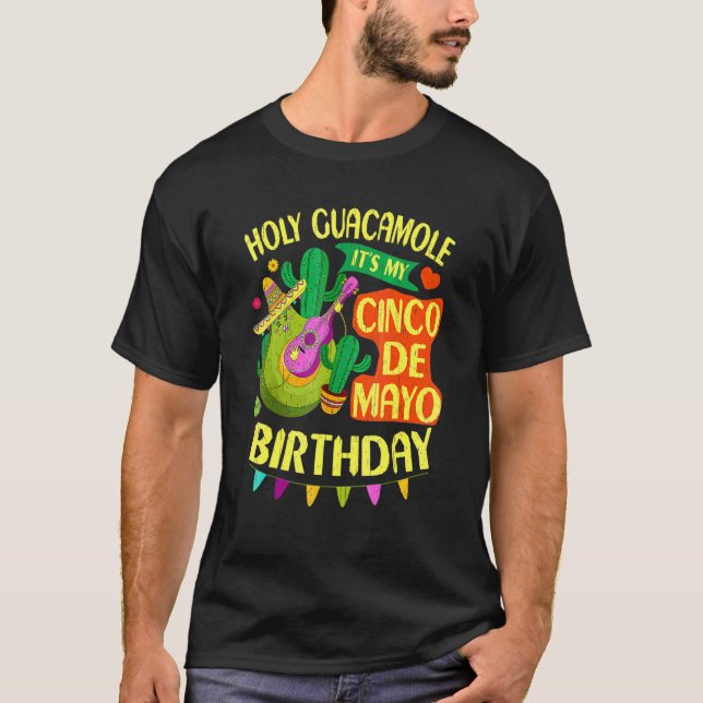 Camiseta Cinco De Mayo Cumpleaños Santo Guacamole (Anverso)