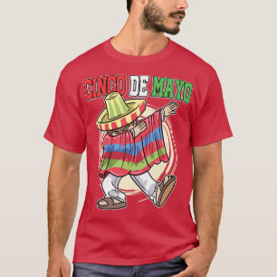 Camiseta Cinco De Mayo Dabbing Mexicano Poncho