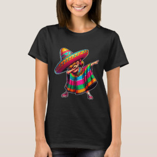 Camiseta Cinco De Mayo Dabbing Poncho Sombrero