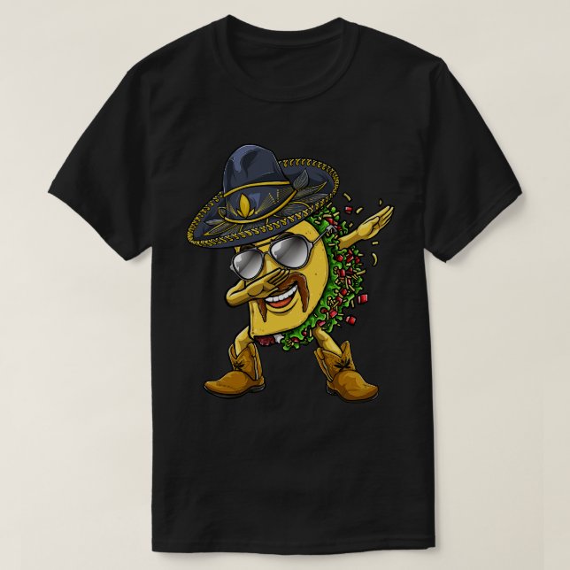 Camiseta Cinco de Mayo Dabbing Taco hombre (Diseño del anverso)
