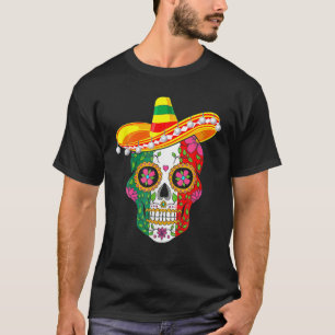 Camiseta Cinco De Mayo De Azúcar Calavero Mexicano Cinco De