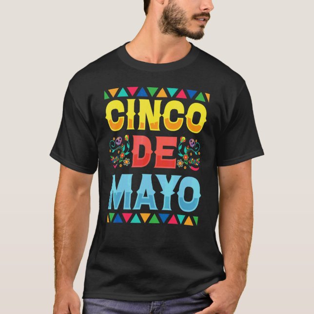 Camiseta Cinco De Mayo De Mayo Viva México Fiesta divertido (Anverso)