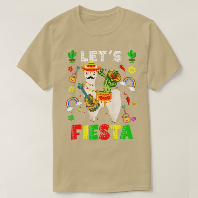 Camiseta Cinco de mayo deja que la Fiesta mexicana llame Da (Diseño del anverso)