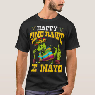 Camiseta Cinco De Mayo Dinosaurios Cincr Niños De Dinosauri